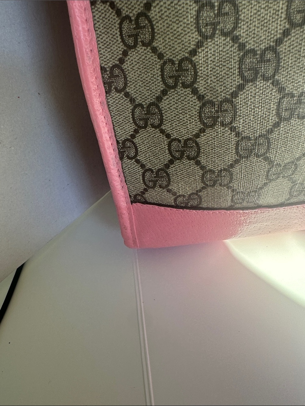 Gucci Monogram Tote Refreshed with Angelus Acrylic Leather Paint and sealer - Picture 6 of 16